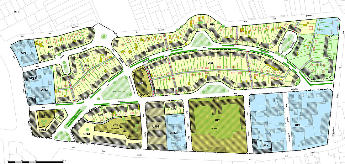 Plan de la Zone de protection du patrimoine architectural, urbain et paysager de la Cité-Jardins