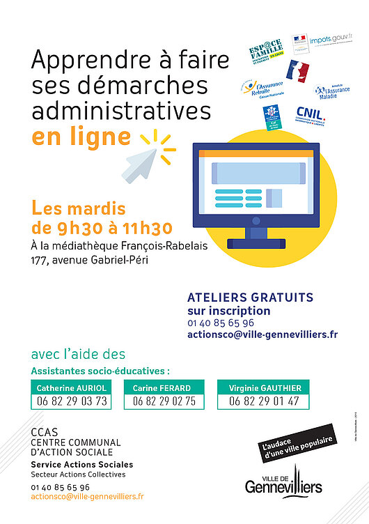 Apprendre à faire ses démarches administratives en ligne avec l’aide des assistantes socio-éducatives